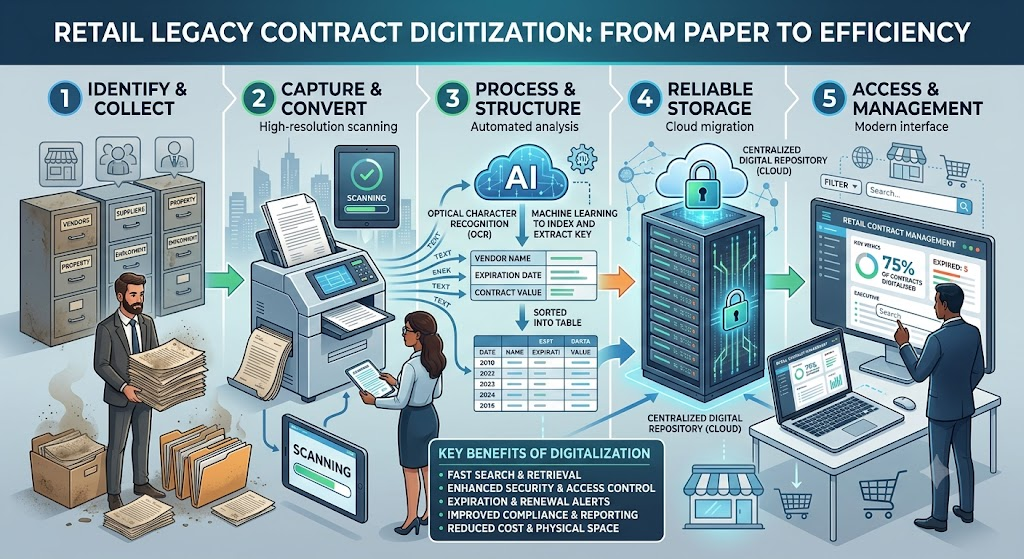 Retail chain legacy contract digitization case study